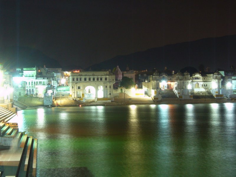 The lake at night.